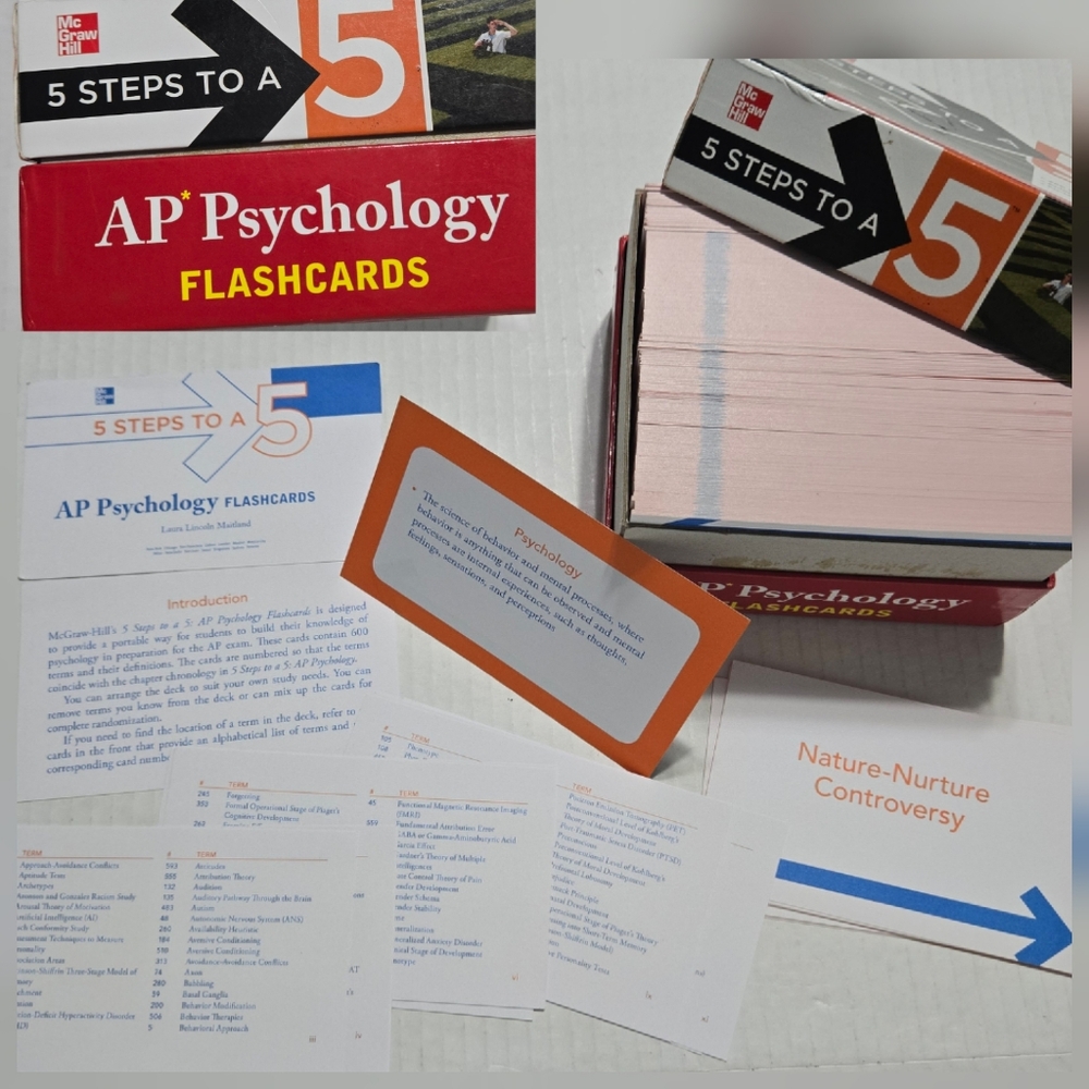 AP Psychology Study Kit, flashcard box set